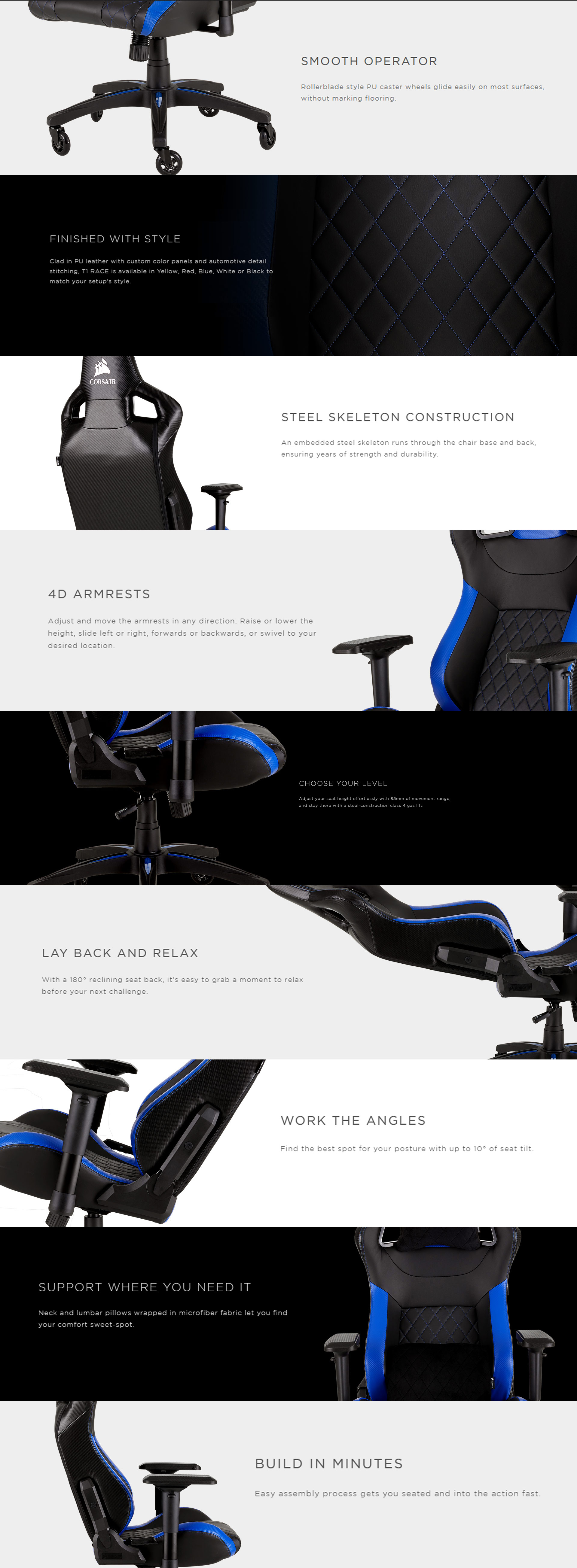 Corsair T1 RACE 2018 (Black/Blue)